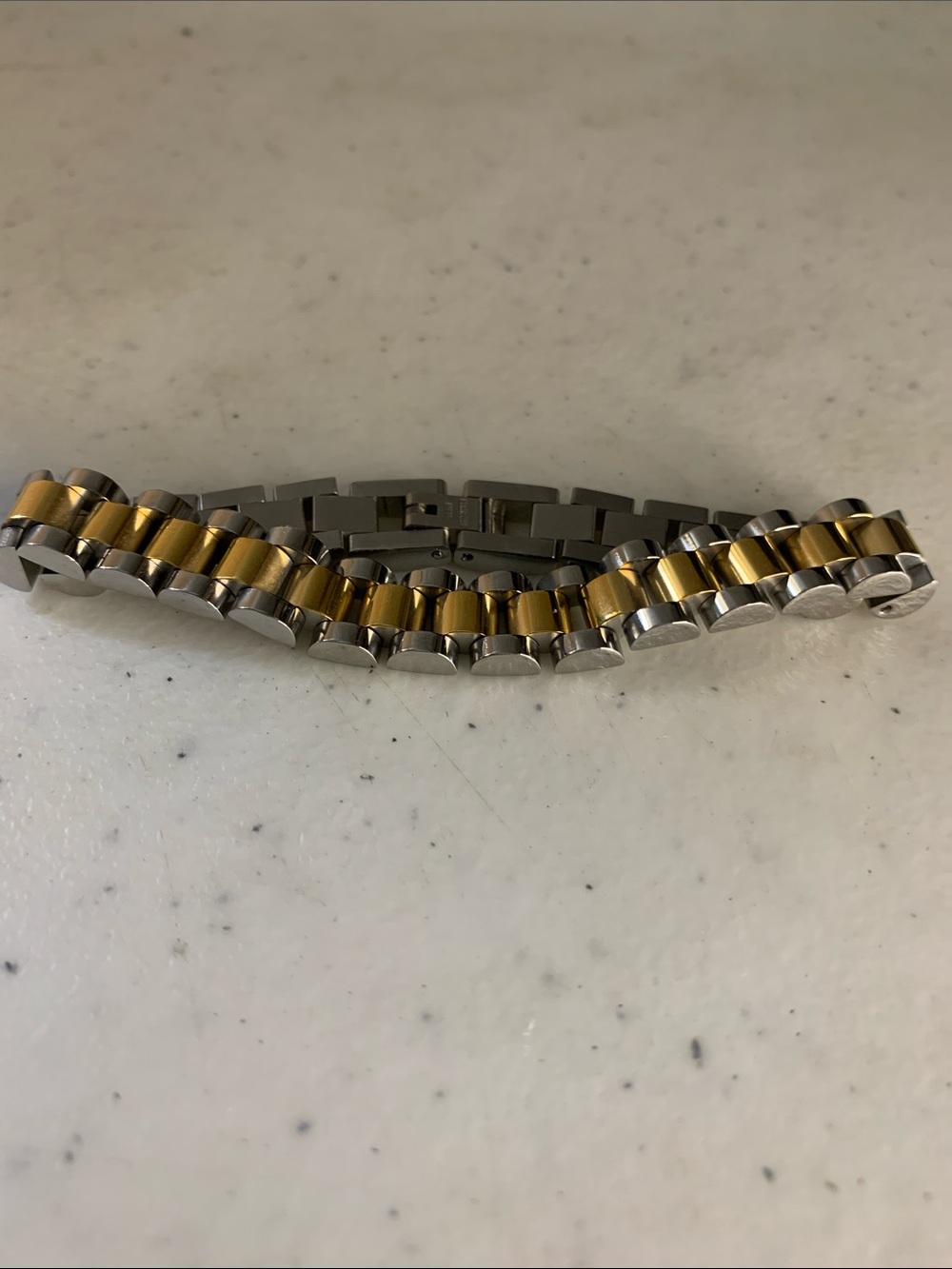 Plunder Stainless SteelTwo-Tone Rolex Link Bracelet in Gold and Silver- Set of 3